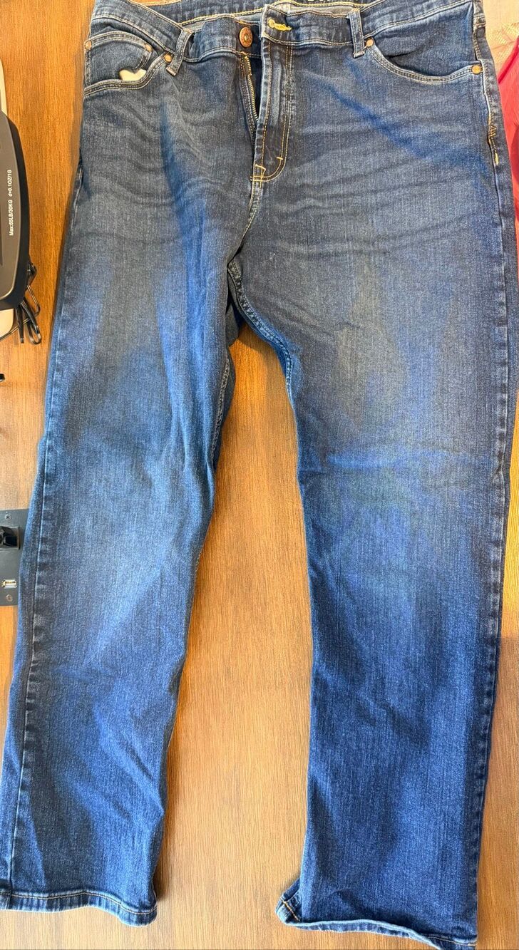 Wrangler Regular Fit Straight Leg Blue Denim Jeans Men Size 36x30 Workwear